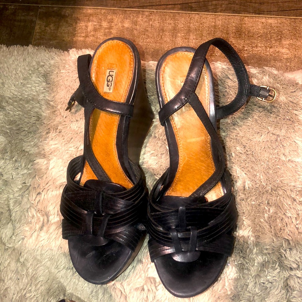 Ugg Australia leather wedges